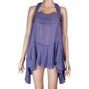 Lush Drapey Raw Hem Sleeveless Top